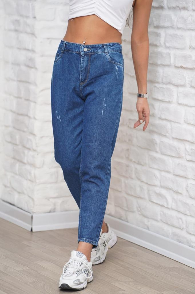 شلوار جین آبی مام استایل زنانه برند زارا  | مودی کالا